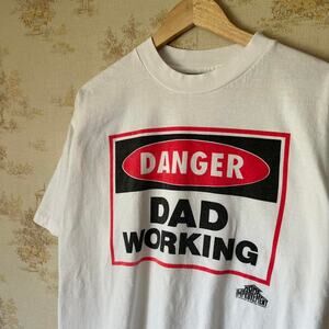 90s Stanley DeSantis Home Improvement Promo Danger: Dad Working T-Shirt 23x29.5”
